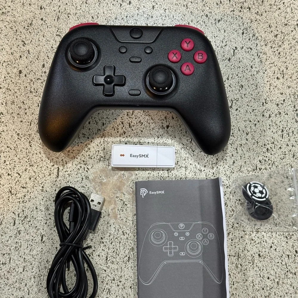 EasySMX X05 Wireless Controller for PC Switch iOS or Android - Black and Pink